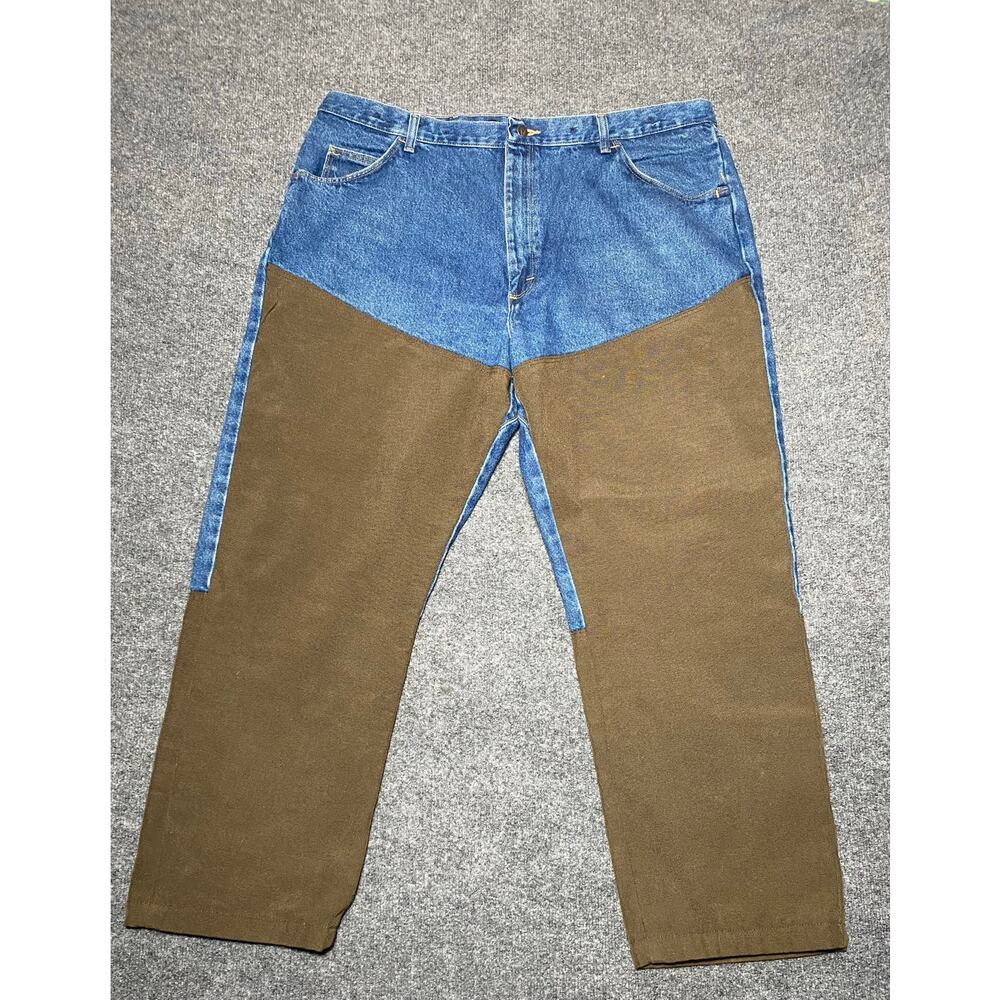 Wrangler Pro Gear Upland Canvas Brush Briar Pants Denim Blue Jeans Men’s 42 x 30